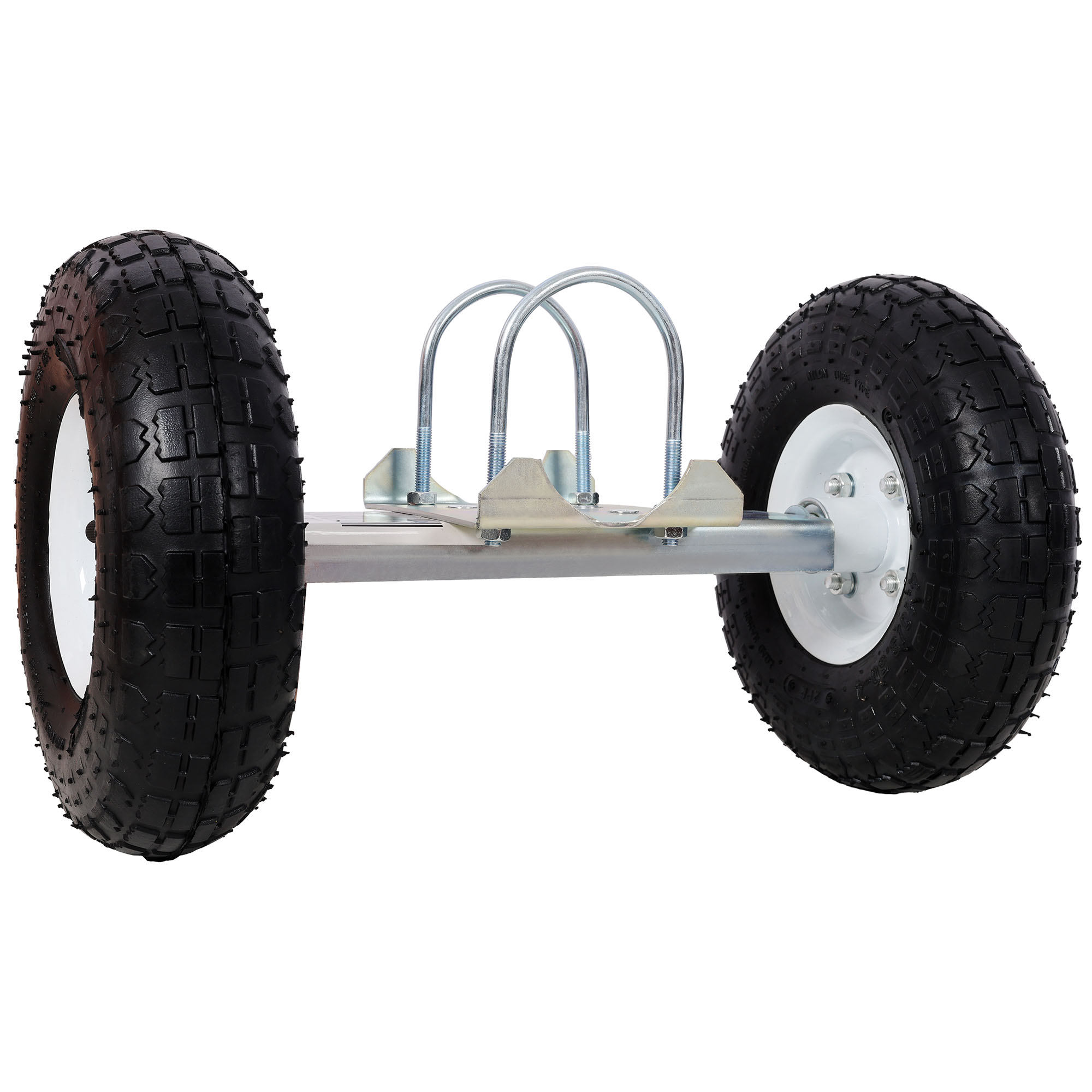 S-HOME Heavy Duty Dual Gate Wheel with 10" Pneumatic Tires, Steel Support Caster for Driveway Chain Link Fence Gates