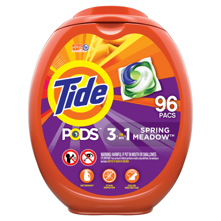 Tide Pods Spring Meadow, Laundry Detergent Pacs, 96 (The Best Detergent For White Clothes)