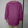thumbnail image 7 of Yuzhih Cotton Linen Shirts for Women Collared V Neck Button up Long Sleeve Tops Trendy Dressy Blouses, 7 of 7
