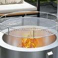 thumbnail image 7 of BBQ Utensils Outsunny 2-in-1 Smokeless Fire Pit, BBQ Grill, 19" Portable Wood Burning Firepit with Cooking Grate and Poker, Low Smoke Camping Bonfire Stove for Backyard Patio Picnic, Stainless Steel,, 7 of 7