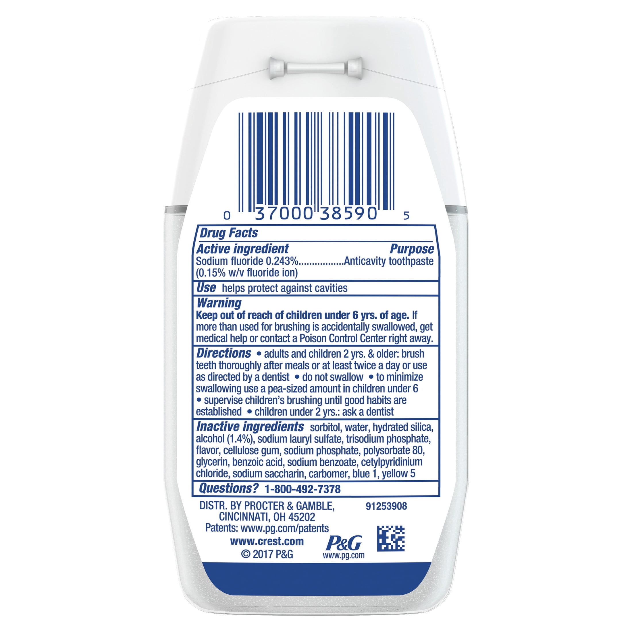 Crest Toothpaste, Complete Plus Scope Minty Fresh Liquid Gel Toothpaste 4.6 oz