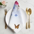 thumbnail image 2 of Pink Red Roses Cloth Napkins, Spring Floral Butterflies Abstract Art Washable and Reusable Dinner Napkins Set of 4, Table Napkin for Kitchen Party Birthday Wedding Hotel Housewarming 20"x20", 2 of 9