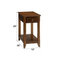 thumbnail image 3 of Mesa auxiliar Acme Bertie de madera con 1 cajón y estante de nogal, 3 of 7