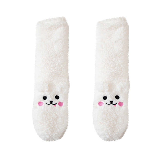 Calcetines de lana gruesos y cálidos para mujer, calcetines para dormir en el suelo, calcetines de tubo medio, calcetines de poliéster para mujer