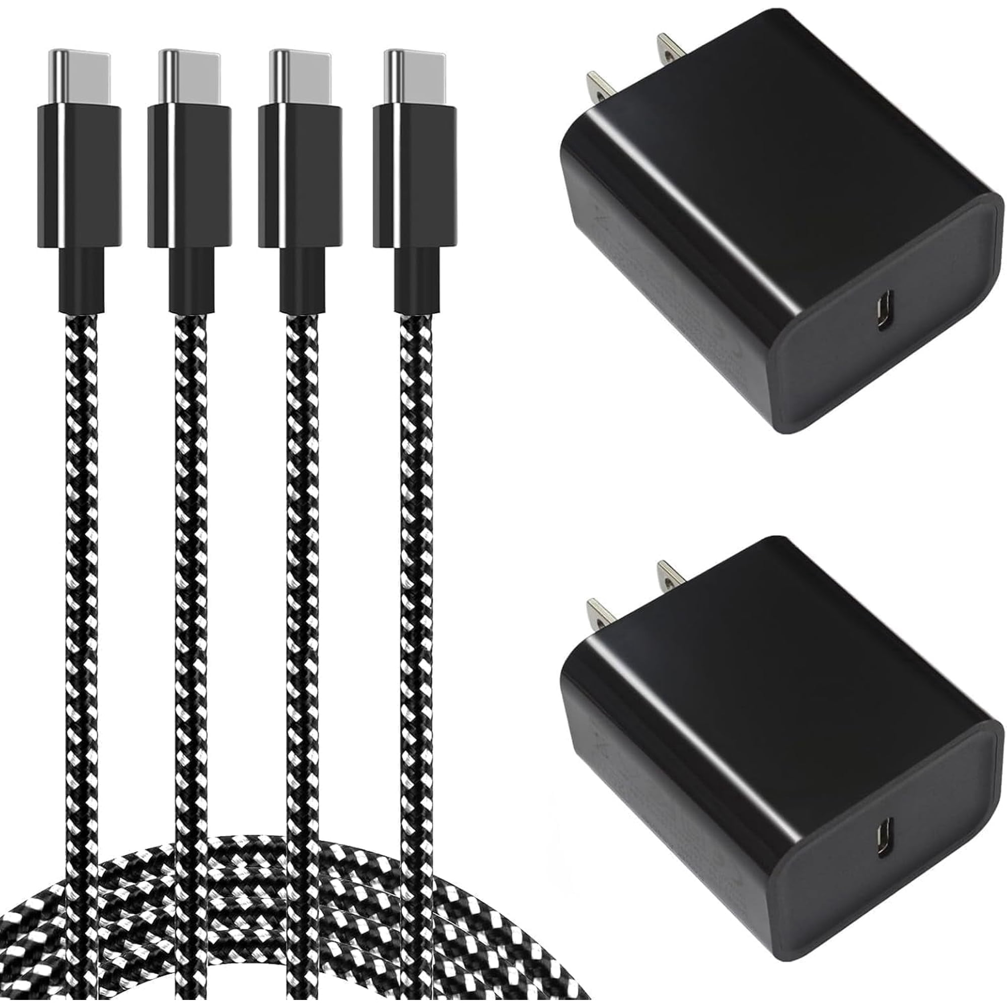 TYPPKMM Super Fast Charger USB C, 2Pack PPS Type C Charging Block with 6FT USB-C Phone Cable for Samsung Galaxy S25 +/Ultra /S24 S23 S22 +/Ultra/ S21 S20/Tab S9, iPhone 17/16/15