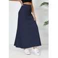 thumbnail image 2 of Elastic Waist A-Line Long Maxi Skirt Below Knee for Women Fall Winter, 2 of 10
