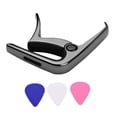 thumbnail image 1 of Capo TC-02 Capo de guitarra multifuncional Aleación de zinc con extractor de pasadores de puente Ranura para púas de guitarra 3 piezas Púas de guitarra para guitarras eléctricas acústicas Bajo Tomshoo Capo, 1 of 6