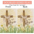 thumbnail image 6 of Easter Cross House Flag 28 x 40 Double Sided,Religious Cross He is Risen with Narcissus Yard Flags for Outdoor,Holiday Decorative House Flag,Seasonal Decor for Spring Farmhouse, 6 of 6