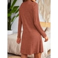 thumbnail image 4 of Avidlove Nightgowns for Women Button Down Sleep Shirts Long Sleeve Nightshirts Sleepwear, 4 of 6