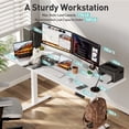 thumbnail image 6 of VVENACE Electric Standing Desk Height Adjustable Desk 55 inch 4 Memory Height Ergonomic Sit Stand up Desk for Home Office, White, 2 Split Boards, 6 of 12