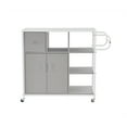 thumbnail image 4 of Pouseayar Kitch Storage Cabinet with Move Roller, Gray, 4 of 8
