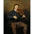 thumbnail image 2 of Sir Henry Raeburn 20x24 Black Ornate Framed Double Matted Museum Art Print Titled: Niel Gow, 1727 - 1807. Violinist and Composer (1787), 2 of 5