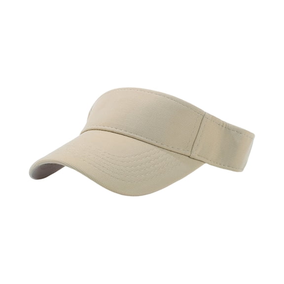 Unisex Running Sports Sun Visor Hat Solid Open Top Cap for Outdoor Activities and Daily Casual Wear Khaki One Size