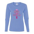 thumbnail image 2 of Keep Calm and Fight On Breast Cancer Awareness Womens Graphic Long Sleeve T-Shirt, Light Blue, X-Large, 2 of 3