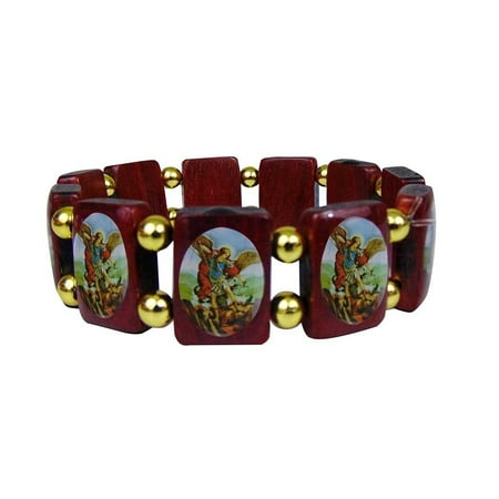 Catholica St Michael Wood Bracelet Uni Made In Brazil St Michael Wood Bracelet Uni Made In Brazil