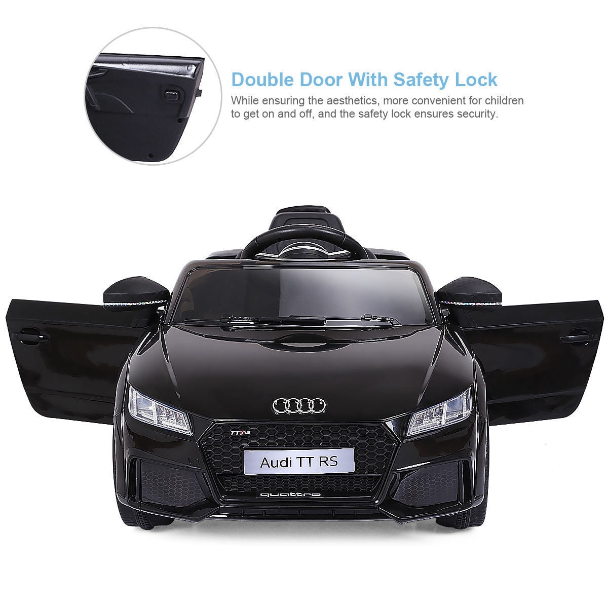 Gymax 12V Audi TT RS Electric Kids Ride On Car Licensed Remote