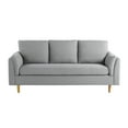 thumbnail image 2 of Studio Living Stockholm Modern Stationary Sofa, Light Gray Woven Fabric, 2 of 6