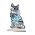 thumbnail image 1 of Decoración de animales acrílicos 2d plano atractivo decoración de mesa adorno para el gabinete de restaurantes estantes navideñas Gatito, 1 of 8