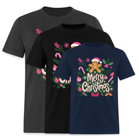 EcoLoom Santa Claus Merry Christmas Peace Short Sleeve Unisex T Shirt