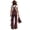 Deep Red, variant on Women'S Casual Solid Color Fringe Faux Suede Adjustable Strap Wide Leg Jumpsuit Romper