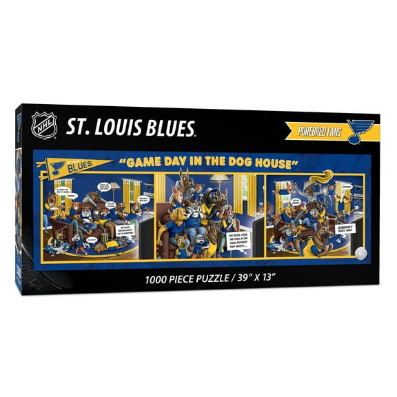 YouTheFan NHL St. Louis Blues Purebred Fans Gameday in the Dog House 1000PC Puzzle