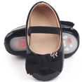 thumbnail image 2 of Baby Girls Black Patent Bow Flats 6-12M Size 2, 2 of 2