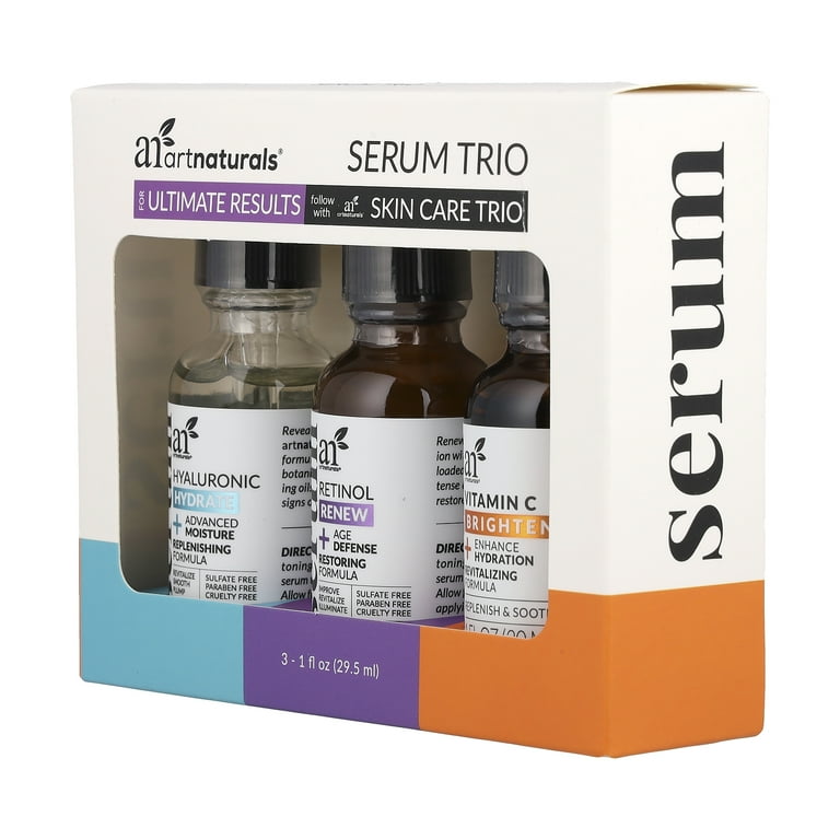 ArtNaturals Facial Skincare Serum Trio Set for Smooth Skin, Age