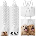 thumbnail image 1 of TRAHOO-40 Pieces Sublimation Tote Bags Blanks Bulk Polyester Reusable Grocery Bags Canvas Tote Bags for DIY Decorating Crafting Heat Transfer Bag for Gift, 1 of 4