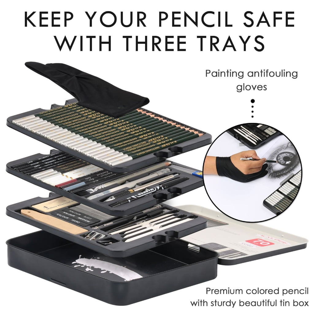 Misright Art Drawing Supplies for Artist Students Shading, Blending, Sketching