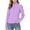 Purples, variant on Women’s Fleece Zip up Jackets - Long Sleeve Stand Neck Soft Comfy Coat - Fall Winter Warm Zipper Daily Outerwear with Pockets
