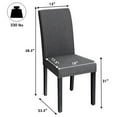 thumbnail image 4 of Costway Set of 4 Fabric Dining Chairs w/ Nailhead Trim Grey, 4 of 9