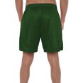 thumbnail image 2 of Power Rangers Green Ranger Helmet Mens Lined Mesh Shorts, Hunter Green, X-Large, 2 of 6