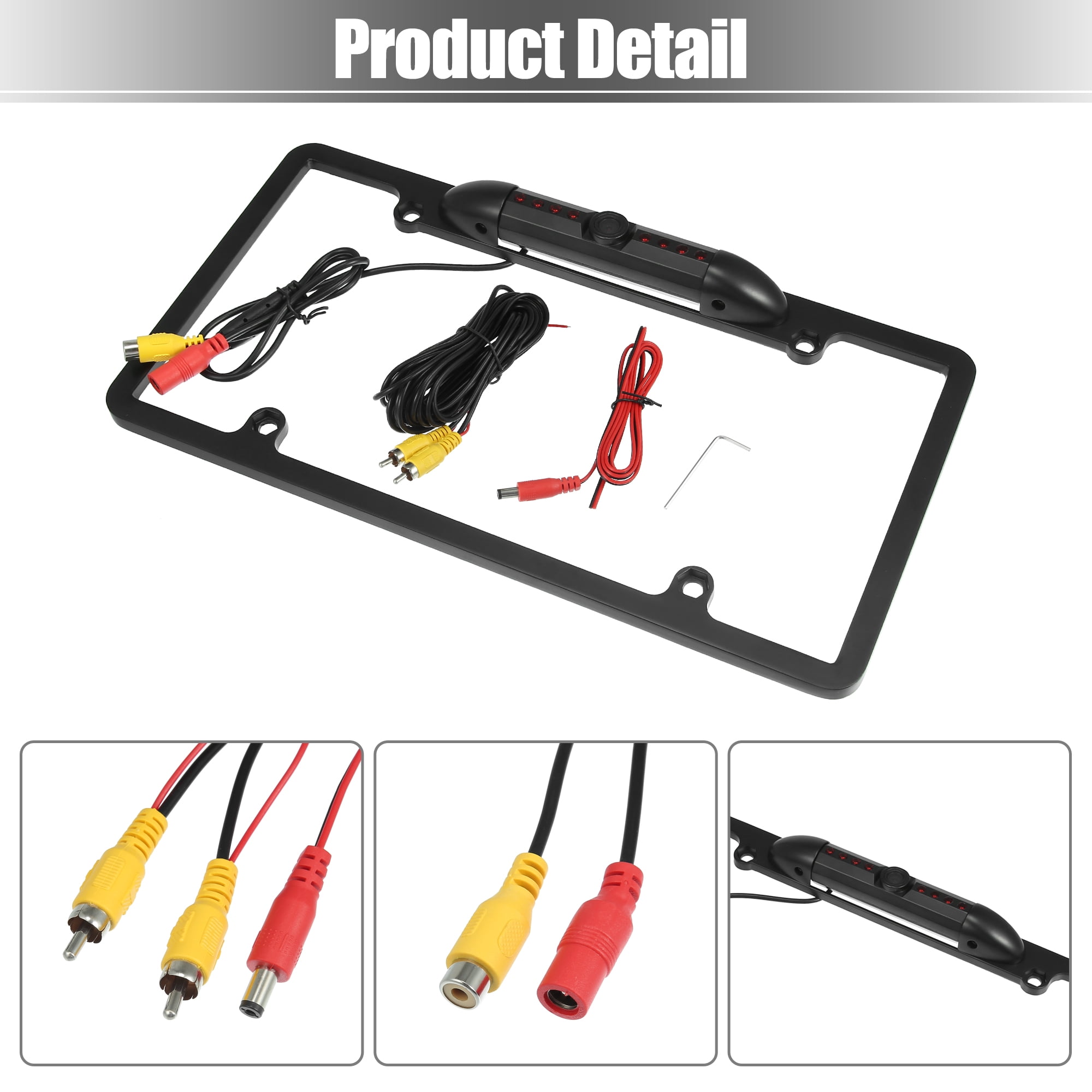 Unique Bargains HD Backup Camera License Plate Backup Camera Waterproof Night Vision