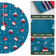 thumbnail image 6 of 36 Inch Christmas Tree Skirt – Velvet Plush Tree Mat, Soft Thickened Polyester with Red Ties, Single-Sided Printing, Available in 30in/36in/48in, Perfect for Holiday Xmas Tree Decoration, 6 of 7