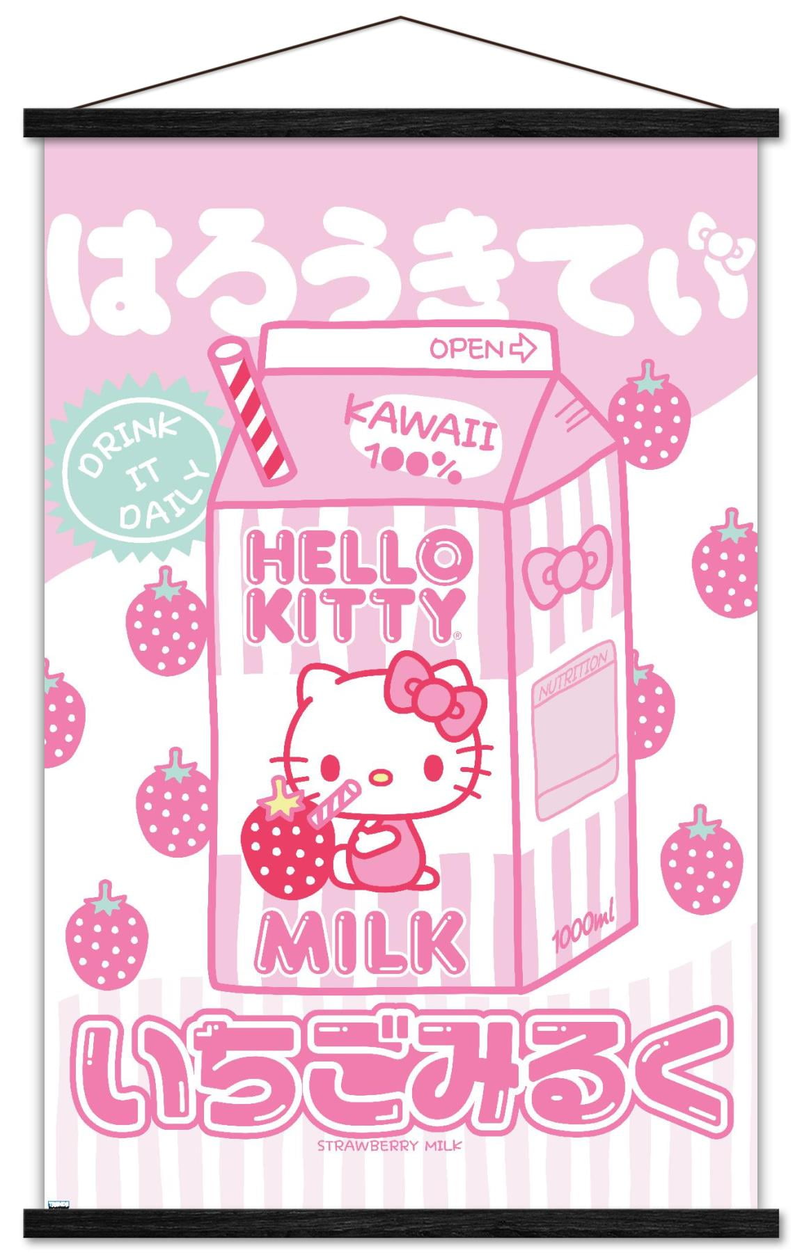 Hello Kitty and Friends Kawaii Milk Wall Poster with Frame
