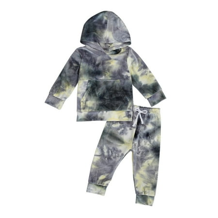 

ZIYIXIN Toddler Baby Boy Girl Tie Dye Outfit Hoodie Sweatshirt Top Jogger Pants