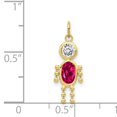 thumbnail image 2 of Collier Pendentif Pierre de Naissance Garçon en Or Jaune 10k, 2 of 6