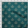 thumbnail image 3 of oneOone Organic Cotton Poplin Twill Fabric Leaves & Floral Block Print Fabric BTY 42 Inch Wide, 3 of 4