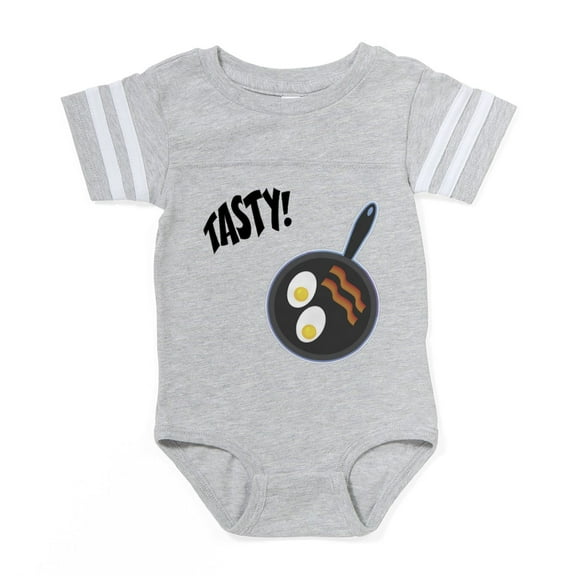 CafePress - FIN Tasty Eggs Bacon - Cute Infant Baby Football Bodysuit