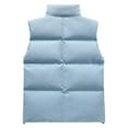 thumbnail image 4 of Men's Puffer Vest Quilted Water-Resistant Windproof Outerwear Vest Zipper Sleeveless Vest Jacket with Pockets Winter Warm Puffy Lightweight Outerwear for Golf Running Outdoor,Blue M, 4 of 6