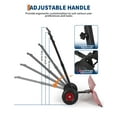 thumbnail image 5 of Heavy Duty Metal Snow Shovel with Wheels, 7-Position Angled & Height Adjustable Ergonomic Handle, Rolling Snow Pusher for Driveway, Sidewalk, Doorway, Pavement - Black Handle, Spec: 36, 5 of 7