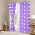 thumbnail image 3 of Homewish Graffiti Loves Pattern Black Out Curtains,Happy Valentine'S Day Curtains Pack of 2 (42x63 Each),Purple White Bedroom Curtains For Girls Kids,Super Cozy Room Decor, 3 of 6