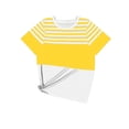 thumbnail image 5 of yillto Women Summer Tshirts Striped Short Sleeve Tee Tops Round Neck Casual Dressy Tunic Blouse Outfits, 5 of 6