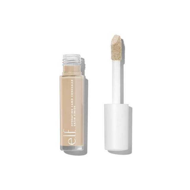 elf, Corrector de camuflaje hidratante, Ligero, Cobertura completa, Larga duración, Oculta, Corrige, Cubre, Hidrata, Destaca, Beige claro, Acabado satinado, 25 tonos, Uso durante todo el día, 0.20 Fl