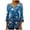 Blue4-1, variant on Tops for Women Plus Size Christmas Print 3/4 Sleeve Round Neck Casual T-shirt Loose Top Multicolor