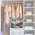 thumbnail image 4 of Yayeee Collapsible Storage Bin with Lid Fabric Closet Decorative Basket with Handles, Evening Mountain Road, 4 of 7