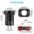 thumbnail image 2 of NATEFEMIN 78W Quad USB Charger 12V-24V Car Boat Motorcycle RV ATV with Voltmeter Digital Display Fast Charge QC3.0 USB C Dustproof, 2 of 7