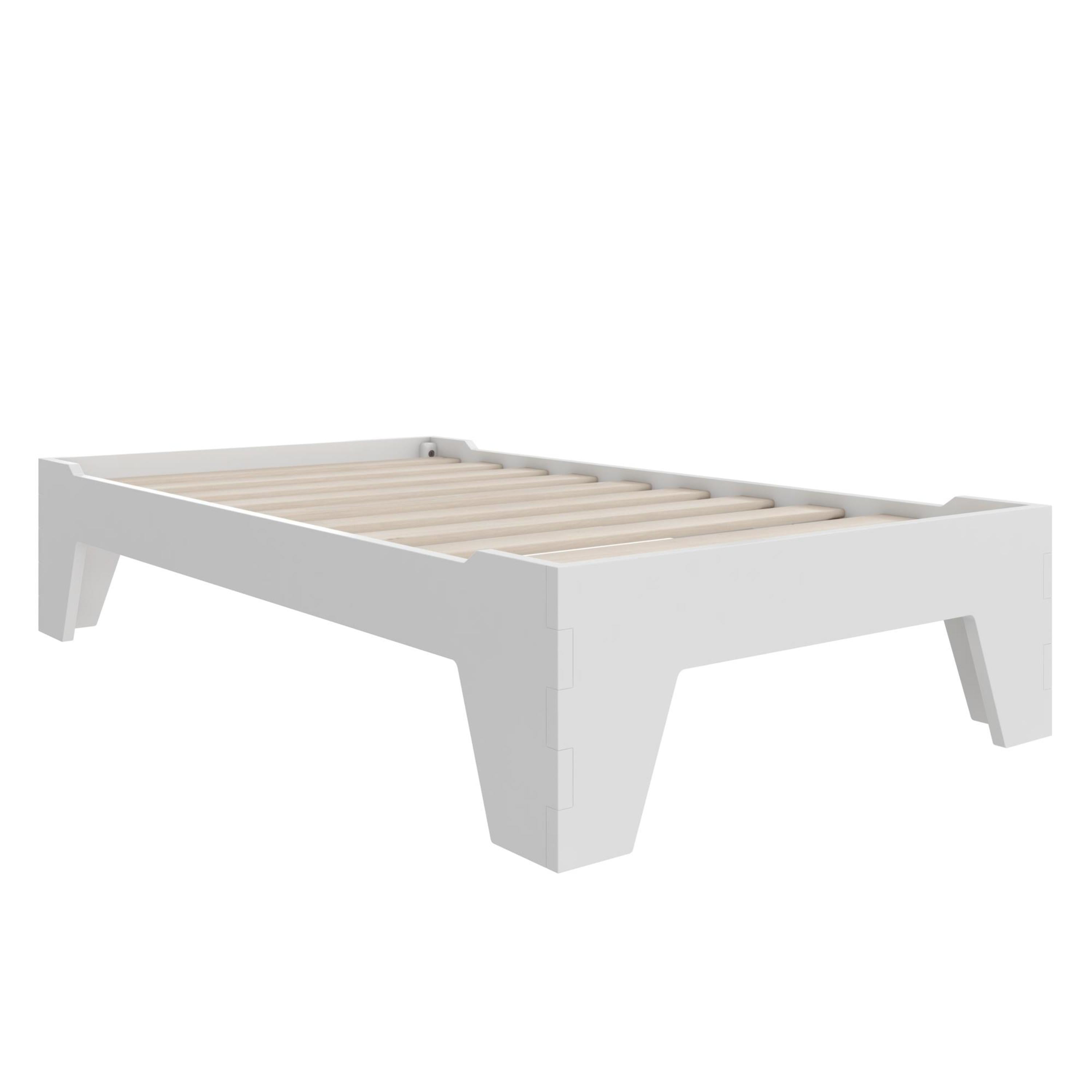 Little Seeds Maverick Montessori Toddler Floor Bed with 2 Heights, White