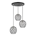 thumbnail image 4 of Livex Lighting  3 Light Black Pendant, 46593-04 - 20" Dia x 13" - 65" Adj. H, 4 of 9
