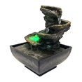 thumbnail image 4 of Mini fuente de agua de mesa, rocas de río decorativas con luces Fuente de cascada de 4 niveles para interiores para regalos de decoración de Feng Shui Estilo A Gloria Fuente de mesa, 4 of 9